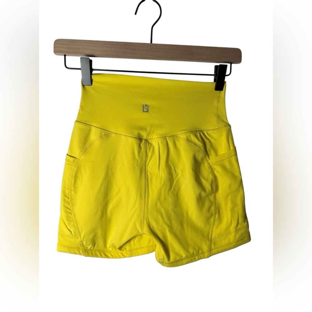 Buffbunny Collection High Waist Yellow Athletic Shorts Women’s Size Small - Picture 5 of 7